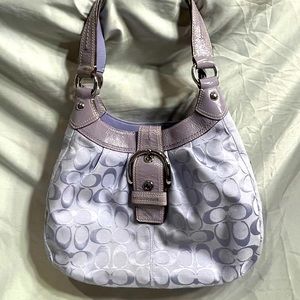 Authentic Coach Signature Soho Lynn Shoulder Bag Satchel Hobo Purse
